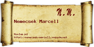 Nemecsek Marcell névjegykártya