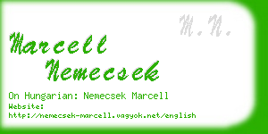marcell nemecsek business card
